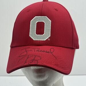 Jim Tressel Signed Autographed Hat Ohio State Football StrapBack Hat Red